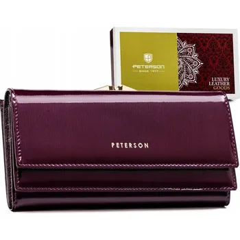 Peněženka Velká dámská kožená peněženka s RFID systémem Barva: Fialová