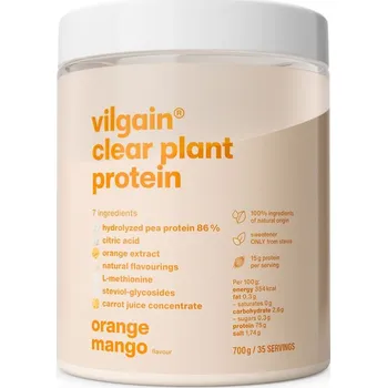 Protein Vilgain Clear Plant Protein – Mango a pomeranč 700 g