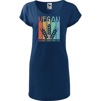 Dámské tričko DOBRÝ TRIKO Dámská tunika Vegan Velikost: M, Barva: Půlnoční modrá