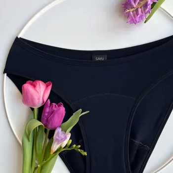 Kalhotky SAYU MODAL Klasické černé kalhotky 3/5 (Velikost: 38)