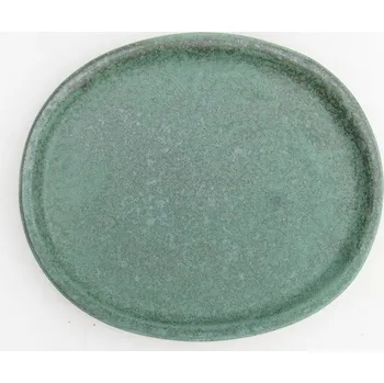 Květináč Keramická podmiska H30 - 12,5 x 10,5 x 1 cm - zelená