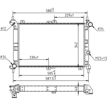 Chladič motoru Chladič, chlazení motoru HART 637 198