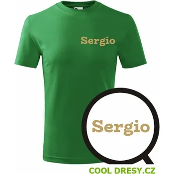 Dětské tričko Sergio - Barva: střední zelená, Velikost 4roky