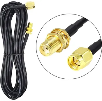 Anténní kabel Vysoce kvalitní anténní prodlužovací kabel RG174 10m SMA-F <-> SMA-M