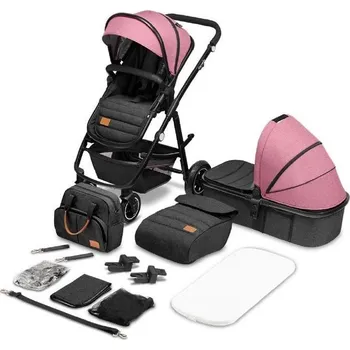 Kočárek Lionelo - Kombinovaný kočárek 2v1 AMBER Pink Rose