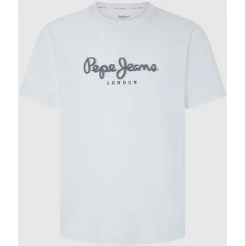 Oblečení a móda Pepe Jeans Pánské tričko ABEL Barva: bílá, Velikost: XXL