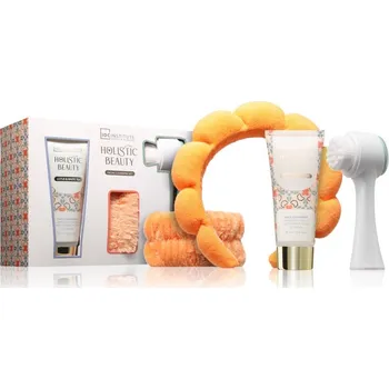 IDC INSTITUTE Holistic Beauty čisticí gel na obličej 75 ml + kosmetická čelenka 1 ks + čisticí kartáček na pleť 1 ks + náramky proti stékající vodě při mytí obličeje 1 pair