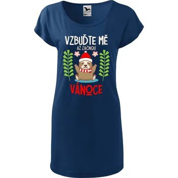 Dámské tričko DOBRÝ TRIKO Dámské tričko/šaty Vzbuďte mě Velikost: S, Barva: Půlnoční modrá
