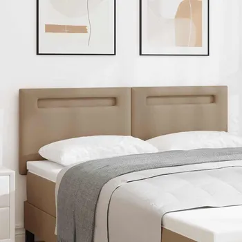 vidaXL LED hlavová deska Cappuccino 160 cm Umělá kůže