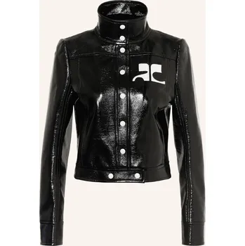 Courrèges Dámská Bunda V Koženém Vzhledu, černá, 36