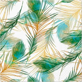 Ubrousky PAW L 33x33cm Feather composition