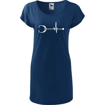 Dámské tričko DOBRÝ TRIKO Dámské tričko/šaty Tep stetoskop Velikost: S, Barva: Půlnoční modrá