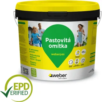 Fasádní barva Weberpas akrylát - 25 kg zrnitý 1 mm (ks) - množstevní sleva při odběru nad 15 000 Kč