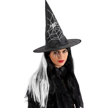 Klobouk Carnival Toys&nbsp;Čarodějnický klobouk s šedivými vlasy