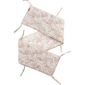 mantinel do postýlky Růžový bavlněný mantinel do postýlky Quax Natural 172 cm