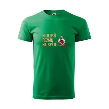Pánské tričko Tričko s potiskem Nejlepší řezník na světě: zelené 4XL