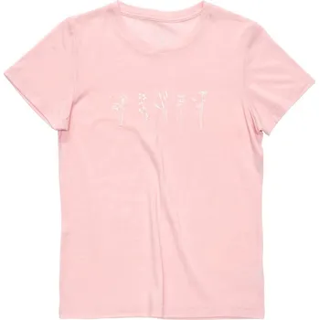 Dámské tričko Dámské merino triko Devold Classic Flowers Tee WMN Chalk Pink GO 180 290 F 150A 25/26