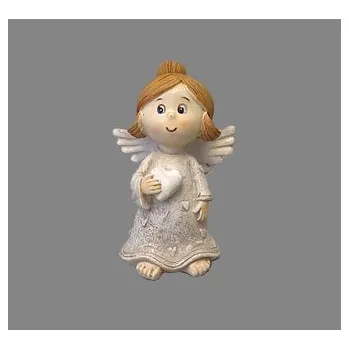 Vánoční dekorace Anděl s bílým srdcem