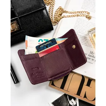 Peněženka Leather wallet RFID PETERSON PTN 423229-SH Barva: Fialová