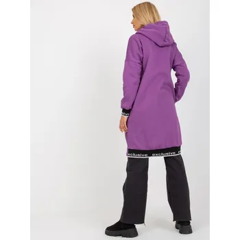 Dámská mikina Fialová dlouhá dámská mikina s tkaničkami RV-
