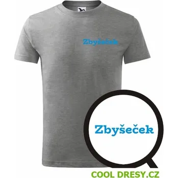 Dětské tričko Zbyšeček - Barva: tmavě šedý melír, Velikost 4roky