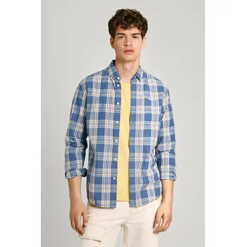 Pánská košile Pepe Jeans Pánská košile MARKLE Barva: modrá, Velikost: M
