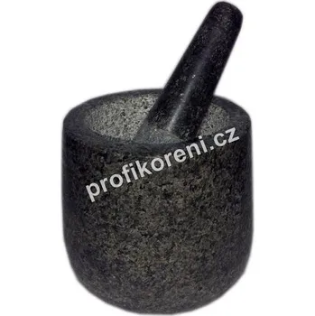 Kuchyňský mlýnek Jade temple - Hmoždíř kamenný s paličkou 11,5 cm - drobné poškození (Žulový hmoždíř)