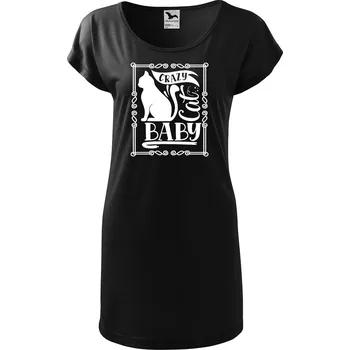 Dámské tričko DOBRÝ TRIKO Dámské tričko/šaty Cat baby Velikost: 2XL, Barva: Černá