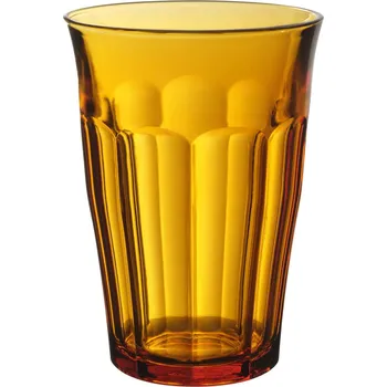 Sklenice Vysoké sklo PICARDIE AMBER, Duralex, PICARDIE MARINE, 0,36L, Oranžový, 6 ks, ⌀88x(H)124mm