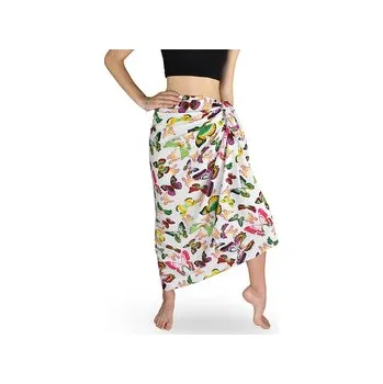 Šátek Sarong - Pareo BUTTERFLY, zeleno-žlutý