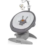 Lionelo - Dětské houpátko s melodií MELL Grey Stone 4xAA + dálkové ovládání