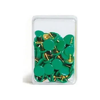 Připínáčky barevné zelené (100 ks)