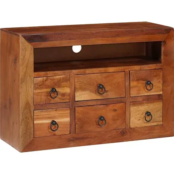 Příborník do zásuvky vidaXL Servírovací skříň Hnědá 80 x 30 x 55 cm Masivní akátové dřevo