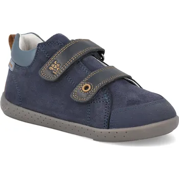 Barefoot dětské kotníkové boty Garvalín - Serraje azul marino modré Velikost: 24