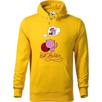 Pánská mikina DOBRÝ TRIKO Pánská mikina s potiskem Kočičí sen Velikost pánské mikiny: 2XL, Barva: Žlutá