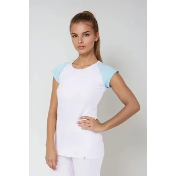 Zdravotnický oděv 2P SERVIS Triko dámské Laguna Bílá/Mentol S