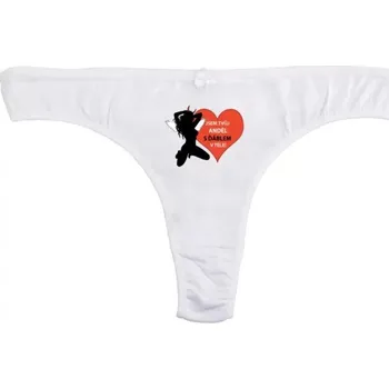 Kalhotky Jsem tvůj anděl-žena - Vtipné kalhotky - M klas_bílá