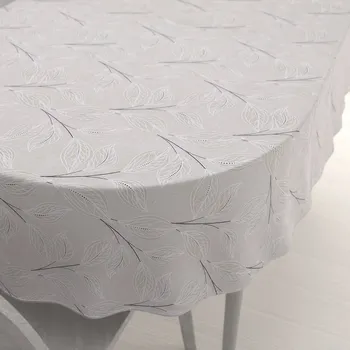 ubrus Dekorační oválný ubrus Leona LN-164 Pnoucí lístky na režném 50x100 cm