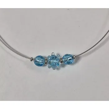 Náhrdelník Náhrdelník na lanku s vinutkami - tyrkysová