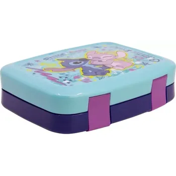 Svačinový box Stor Box na svačinu s přihrádkami Angel a Stitch