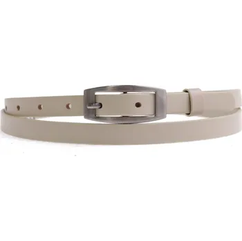 Opasek Dámský úzký kožený opasek Špongr 1538 krémový Velikost = obvod pasu (cm): 95 cm