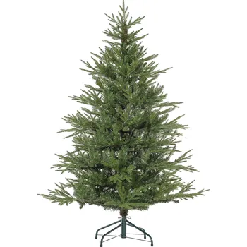 Vánoční stromek HOMCOM Umělý vánoční stromek 150 cm, skládací a kovový stojan na slavnostní vánoční výzdobu v zelené barvě