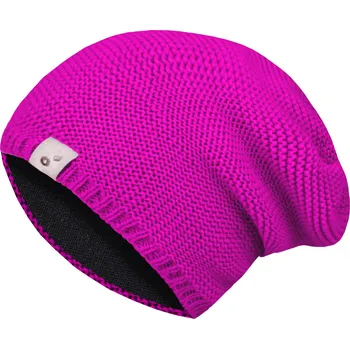 Čepice Dětská čepice pletená Warm, Fuchsiová Velikost: M (49-52 cm)