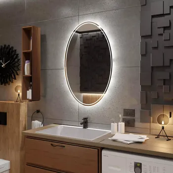 Zrcadlo Koupelnové zrcadlo s LED podsvícením DALLAS šířka/výška: 60x90 cm