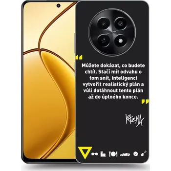 Pouzdro na mobilní telefon Picasee silikonový černý obal pro Realme 12X - Kazma - MŮŽETE DOKÁZAT, CO BUDETE CHTÍT