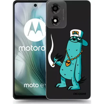 Pouzdro na mobilní telefon Picasee silikonový černý obal pro Motorola Moto E14 - Earth - Je mi fajn