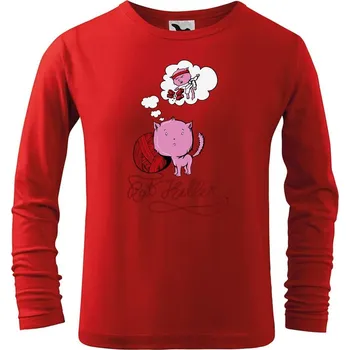 Chlapecké tričko DOBRÝ TRIKO Dětské bavlněné triko Kočičí sen Velikost: 158/12 let, Barva: Červená