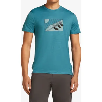 Pánská móda Merino triko Icebreaker Merino 150 Tech Lite SS Tee In The Wild - topaz