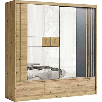 Šatní skříň Šatní skříň CANADA CA-2 | 200 cm | se zrcadlem | artisan/grafit