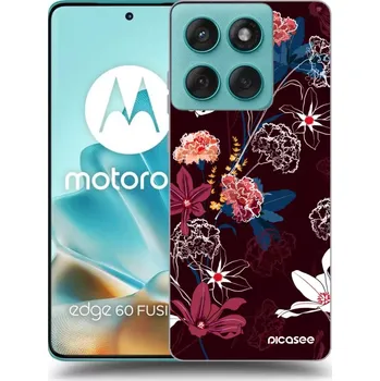 Pouzdro na mobilní telefon Picasee silikonový černý obal pro Motorola Edge 60 5G - Dark Meadow